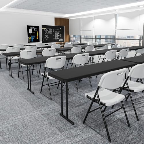 VINGLI 5 FT Narrow Folding Table,Premium Quality HDPE Material and Sturdy Met...