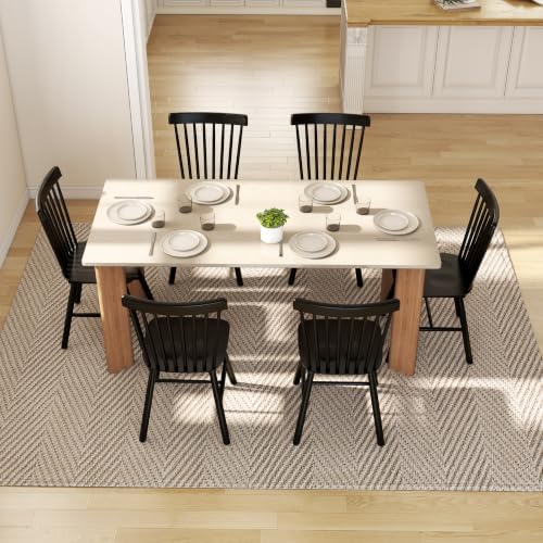 Windsor Dining Chairs Set of 2, Spindle Back Wooden Chairs