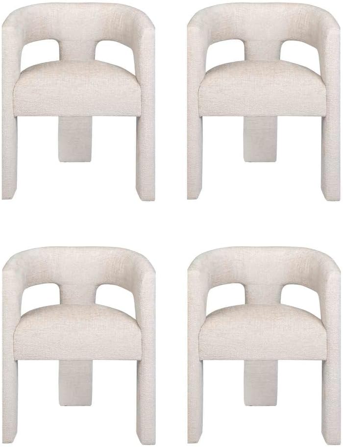 Jofran Gwen Jacquard Upholstered Accent Chair, Modern Luxury Plush Sculptural...