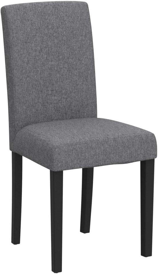 LSSPAID Dining Chairs Set of 4, Modern Stylish Fabric Upholstered Parson Chair, Dining Room Chairs with Solid Wood Legs for Kitchen Living Room, Grey