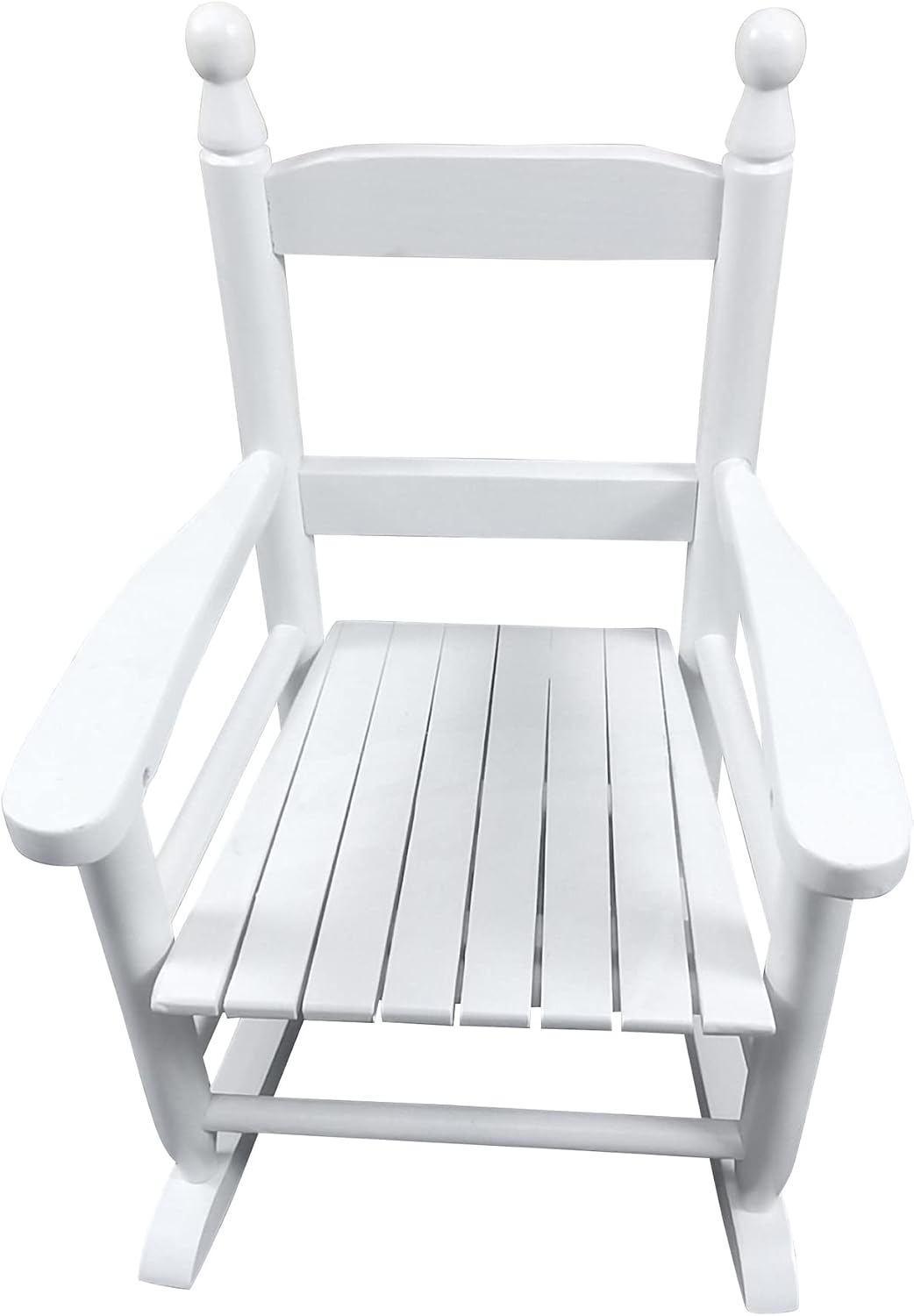 White Rocking Chair for Children - Durable Indoor Outdoor Rocker - Suitable for Toddlers and Kids - Enhances Home and Garden Decor