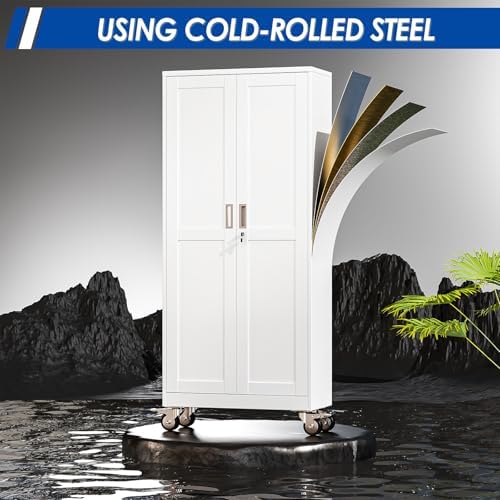 GAIOUS Metal Garage Storage Cabinet with Lock, 61” Tall Lockable File Cabinet...