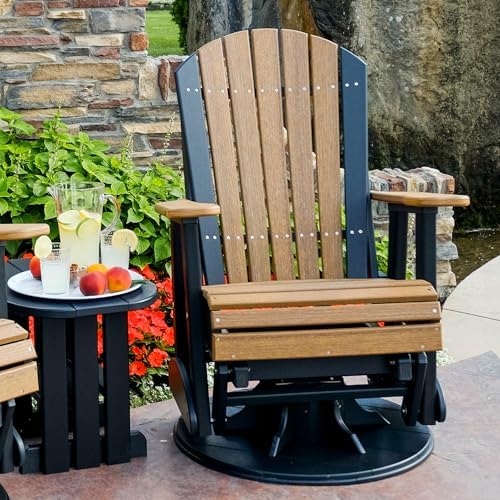 LuxCraft 2' Adirondack Swivel Glider - Available in 14 Colors, Dove Gray ...