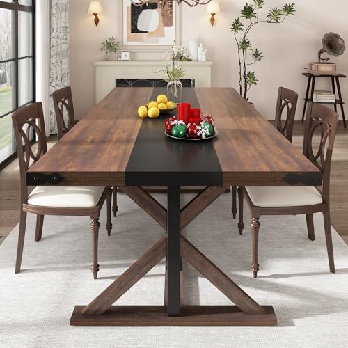 Hlivelood 71 Inch Dining Table for 6 People, Rectangular Kitchen Farmhouse Ta...