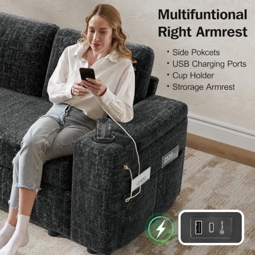 Vipbear 130" Modular Sectional Sleeper Sofa with Pull Out Bed, 9 Seat Ch...