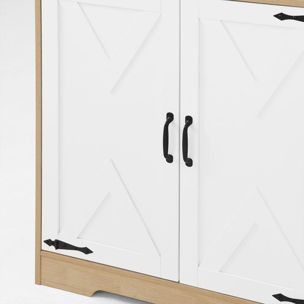 71" Kitchen Pantry Cabinet, Modern Freestanding Tall Cupboard Storage Ca...