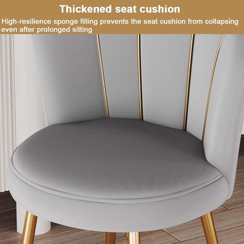 Etlegor Vanity Chair for Makeup Room, Midcentury Modern Makeup Chairs with Ba...