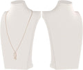 Necklace Bust Display Stand, Necklace Holder, Pendant Chain Necklace Organizer for Women (Beige Velvet, S 2PCS)