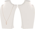 Necklace Bust Display Stand, Necklace Holder, Pendant Chain Necklace Organizer for Women (Beige Velvet, S 2PCS)