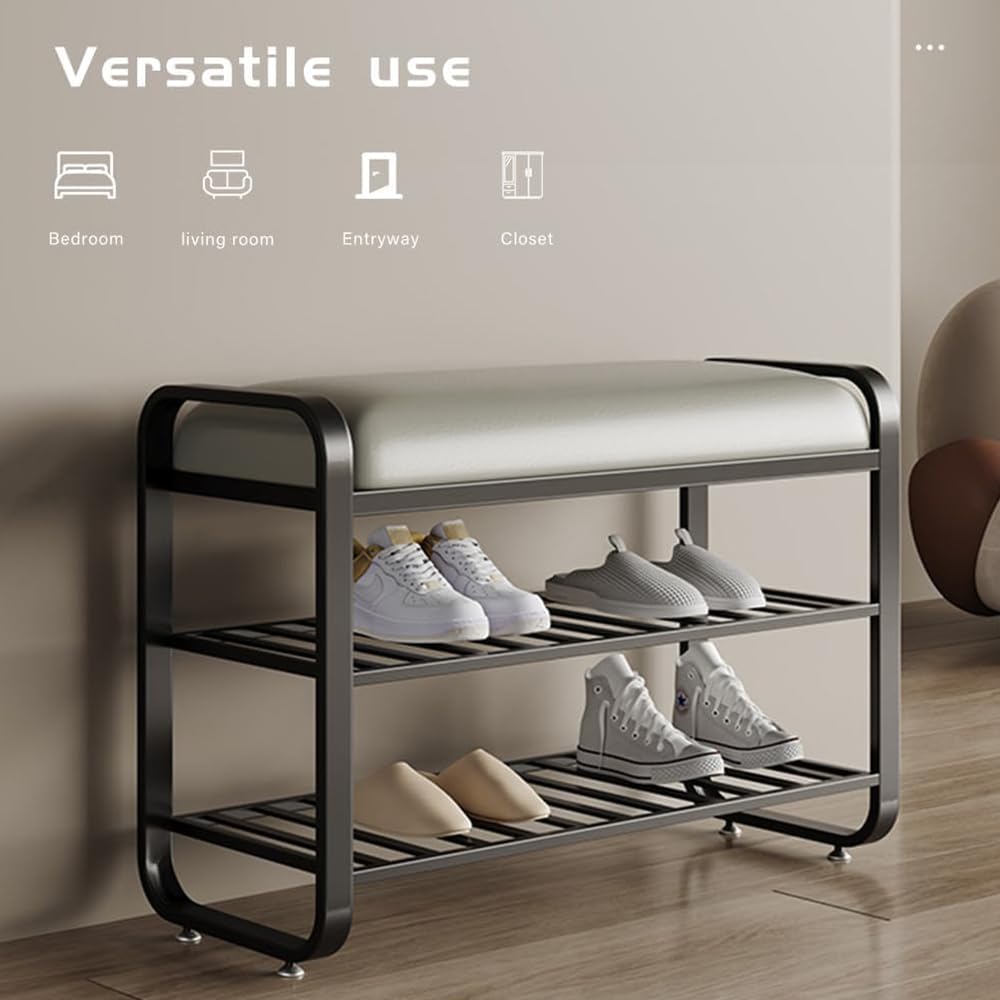 shoe bench,entryway bench with shoe storage,modern shoe rack bench with cushi...