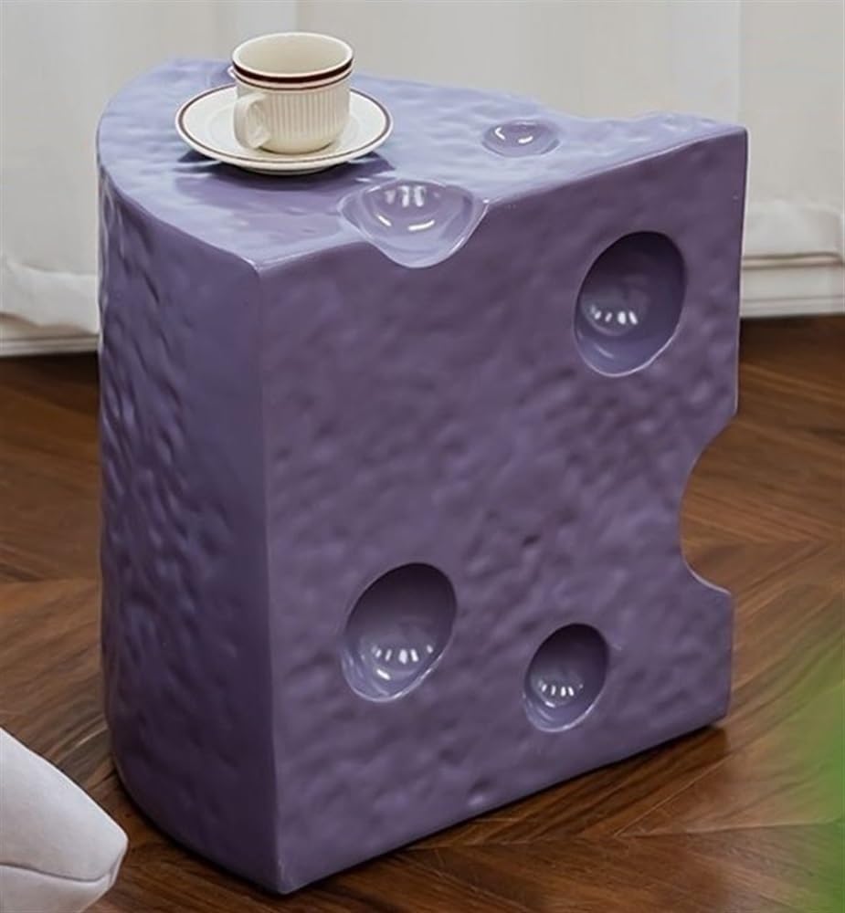 Coffee Table Cheese-Shaped Triangle Resin Side Table Multifunctional Sofa Sto...