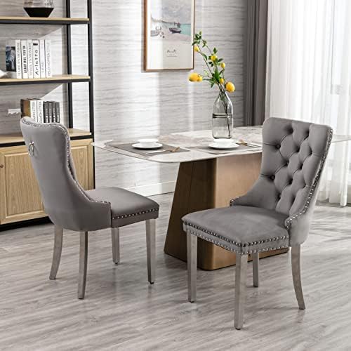 SSLine Modern 3-Piece Round Glass Dining Table Set for 2, 36" Circle Din...