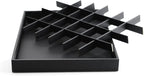 Stackable Jewelry Organizer Tray Premium PU Leather 24 Grid Jewelry Display Tray Trinket Earring Ring Organizer