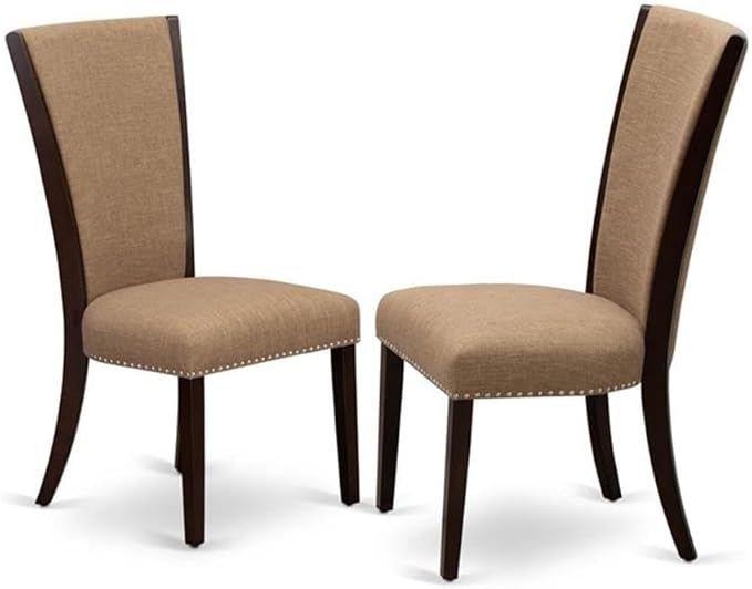 East West Furniture DOVE9-MAH-47 9 Piece Dining Set Includes a Rectangle Dini...