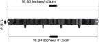 voze [2 Pack] 5 Racks and 4 Hooks Mop and Broom Holder Wall Mount, Self Adhesive Heavy Duty Broom Organizer Storage Tool Racks for Kitchen Garden Laundry Garage Black