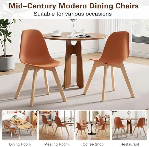 VECELO Dining Chairs Set of 4, Mid-Century Modern Kitchen & Dining Room C...
