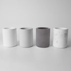 Drying Stone Toothbrush Holder, Diatomite Toothbrush Cup for Bathroom Counter, Quick Drying Electric Toothbrush and Toothpaste Holder Bathroom Organizer, White