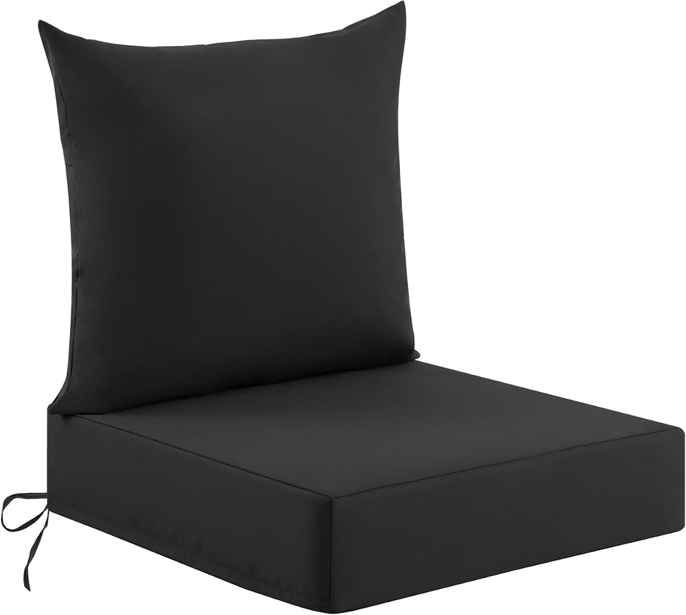 Deep Seat Patio Cushions Set of 1, 24x24x5.75 Inch, Waterproof Outdoor Chair ...
