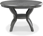 New Classic Furniture Cori 5-Piece Round Dining Set with 1 Table and 4 Chairs, Gray