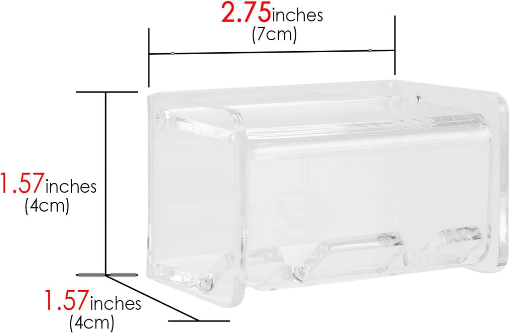Toothbrush Holder Wall Mounted with Cover for Bathroom, 2 Slots Toothbrush Storage Organizer for Shower, Self Adhesive Toothbrush Hanger Rack for Dorm, Cabinet (Clear)