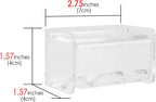 Toothbrush Holder Wall Mounted with Cover for Bathroom, 2 Slots Toothbrush Storage Organizer for Shower, Self Adhesive Toothbrush Hanger Rack for Dorm, Cabinet (Clear)