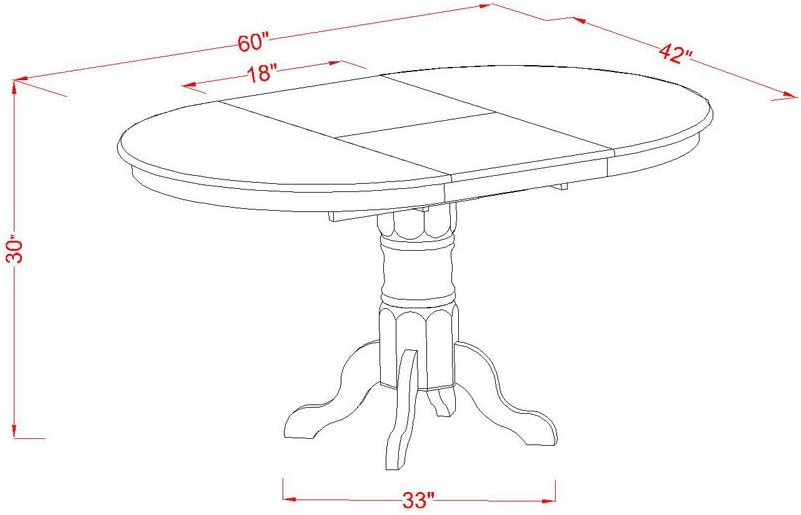 East West Furniture KEVA7-ESP-C 7 Piece Kitchen Table & Chairs Set Consis...