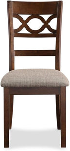 New Classic Furniture Cori 5-Piece Round Dining Set with 1 Table and 4 Chairs, Cherry Brown