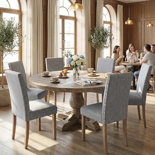 Upholstered Dining Chair Modern Stylish Fabric Kitchen Diner, Set of 4