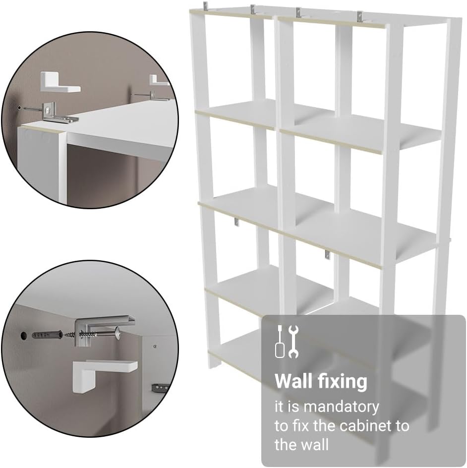 Madesa Kitchen Pantry Storage Rack with 10 Open Shelves 47" L Multiuse M...
