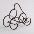 Retro S-Shape Red Wine Bottle Holder Metal Furnishing Craft