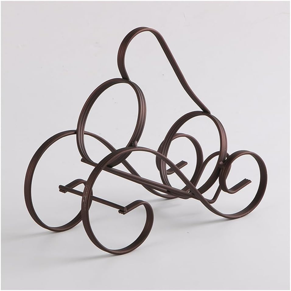 Retro S-Shape Red Wine Bottle Holder Metal Furnishing Craft