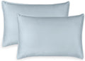 King Pillowcases by Pure Bamboo, Genuine 100% Organic Viscose Derived from Bamboo, Luxuriously Soft & Cooling, Double Stitching, Envelope Closure (2 King Pillowcases, Glacier)