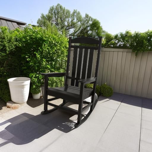 POLYWOOD Presidential Rocking Chair in Black