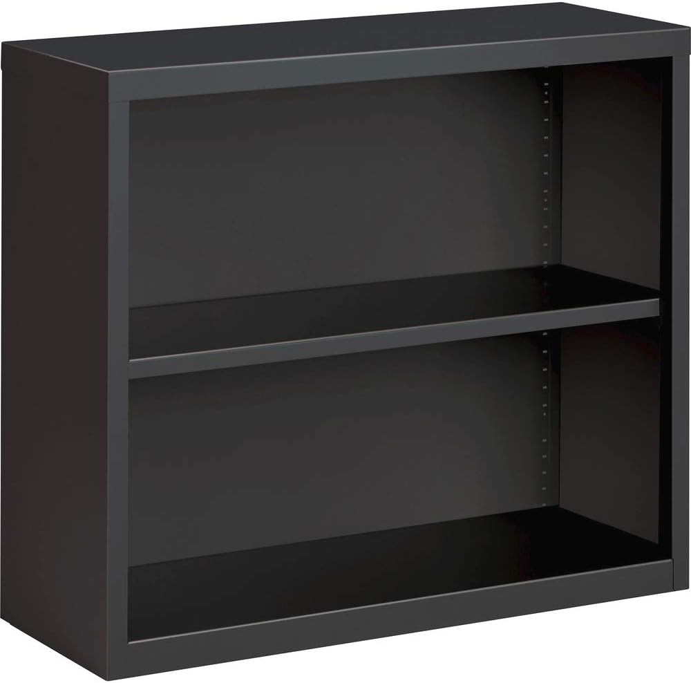 Lorell Fortress Series Charcoal Bookcase, 34.5" x 13.6" x 30"