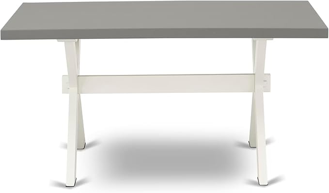 East West Furniture XT096 X-Style Modern Kitchen Table - a Rectangle Dining Table Top with Stylish Legs, 36x60 Inch, Multi-Color