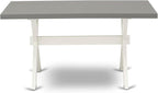 East West Furniture XT096 X-Style Modern Kitchen Table - a Rectangle Dining Table Top with Stylish Legs, 36x60 Inch, Multi-Color
