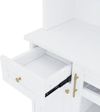 LUMISOL Farmhouse Kitchen Pantry Cabinet with Wine Rack, Freestanding Buffet with Hutch and Adjustable Shelves, Kitchen Hutch with Pull-Out Bottle Trays for Dining Room, 35.4x17.7x74.8 in, White