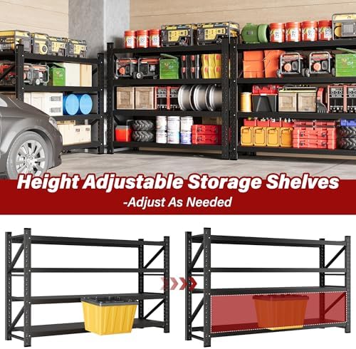 6000LBS Heavy Duty Garage Shelving Units,79" Wide & Deep Storage She...
