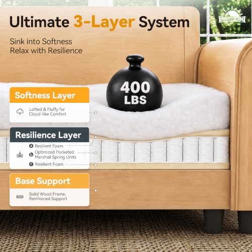 SUNSHINE VALLEY Modular Sectional Sofa and Loveseat Set Living Room 3-Piece |...
