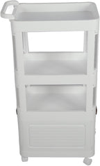 Rolling Storage Cart with Wheels, 4 Tier Organizer Mobile Shelving Unit Utility Cart Tower Rack for Kitchen Bathroom Laundry Narrow Places, Kitchen, Storage Container (823)