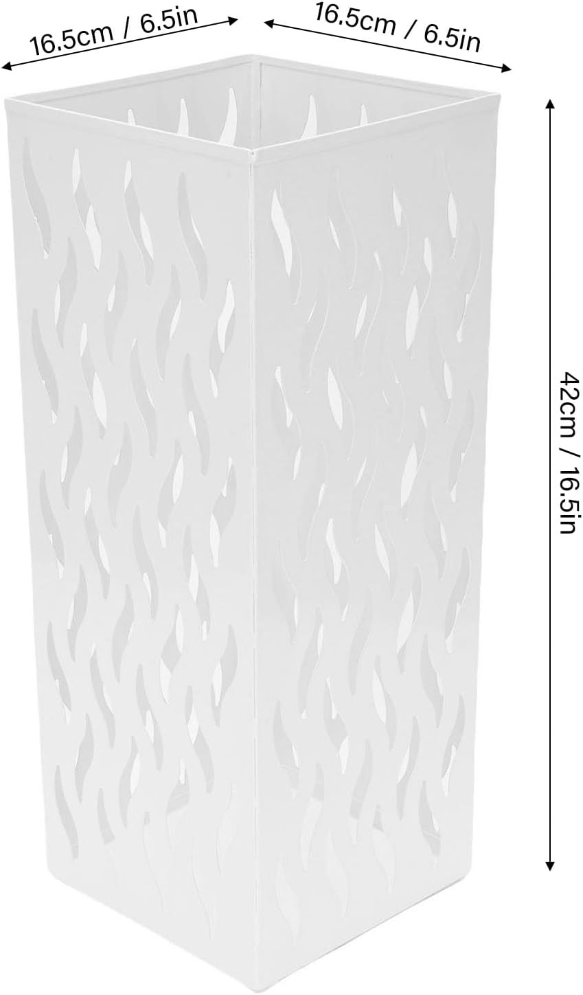 ZASCHMOY LUCKDANO Umbrella Holder, Space Efficient Organizer for Wet Umbrellas with Hollow Ventilated Design, for Home Office Hotel Entryway (White)