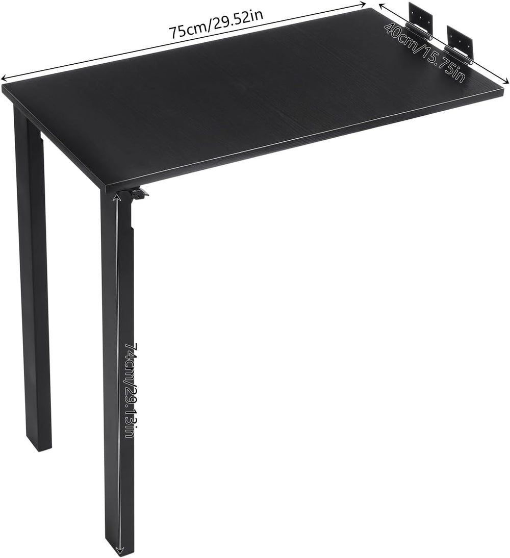 Wall Mounted Folding Table, Solid Wood Multi-Layer Fold Down Desk 132lbs Load...