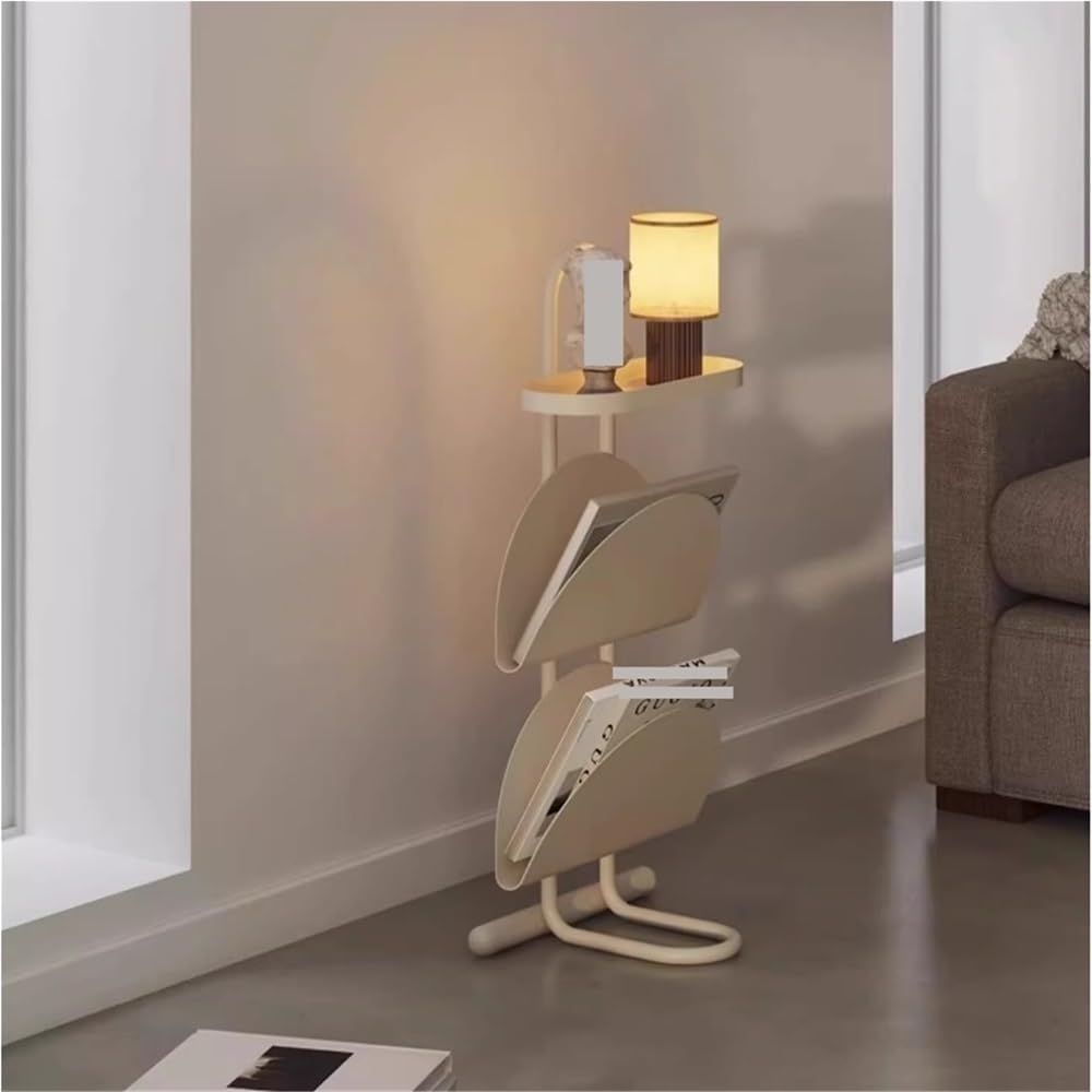 Stylish Iron Multi-Functional Side Table, End Table with Stable Base, Small N...