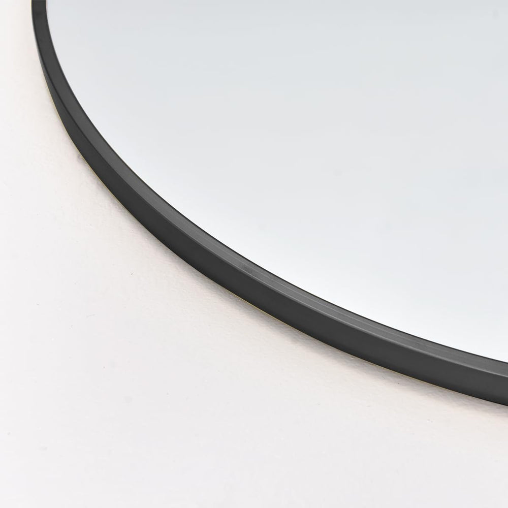 NEARBYSD 58"x18" Arched Full Length Floor Mirror, Black