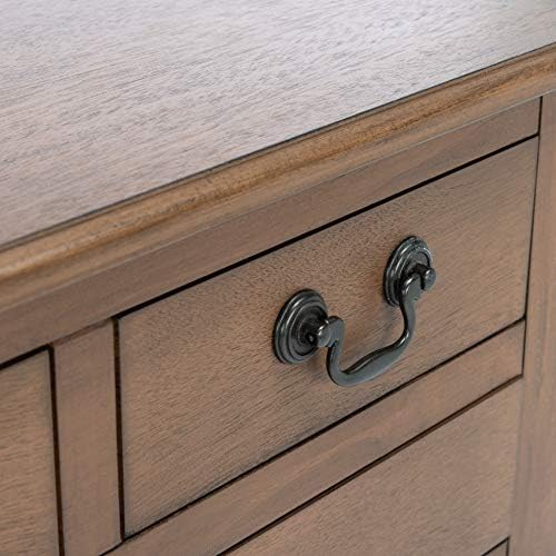 SAFAVIEH Furniture - Athena 3-Drawer Console Table - Brown - Solid Wood - Far...