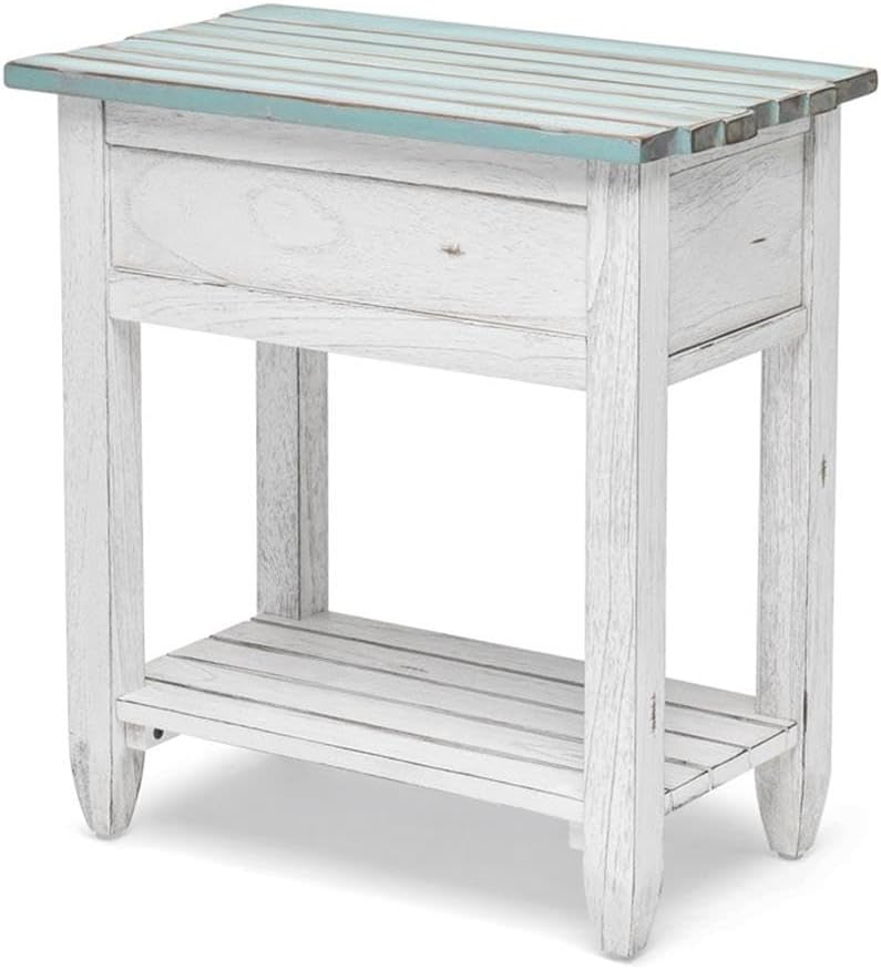 Pemberly Row Contemporary Wood Chairside Table, 25" H x 14" W x 23&...