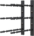 Ultra Wine Racks Wall Mounted Label-Out Wine Racks (1 Foot 3 Deep, Matte Black, 9 Wine Bottles) - Modern Metal Wine Storage, Modular Design for Home Bar, Kitchen, Dining Rooms, & Wine Cellars