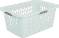 Sterilite Laundry Basket, Plastic Clothes Hamper, Large Rectangle Bin with Comfort Grip Handles and Reinforced Rim, 2 Bushel Capacity, Mint, 18 Pack