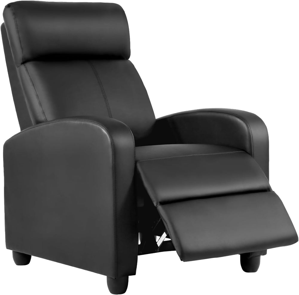 BestMassage | Recliner Chair | No Massage Function | Leather Black | with Lum...