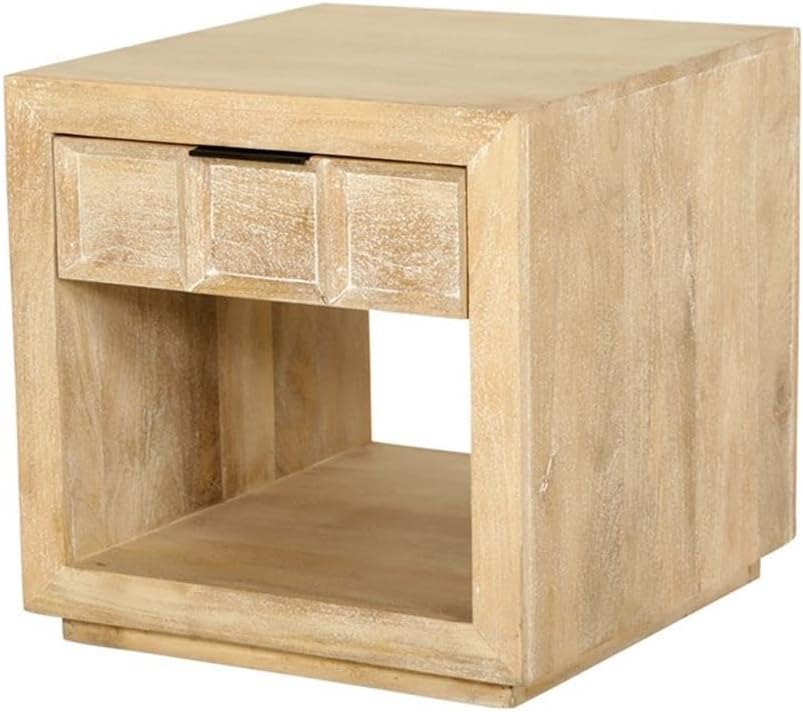 Pemberly Row 3Pc Wood Cocktail and End Table Set, Bleached Natural Finish, Ma...
